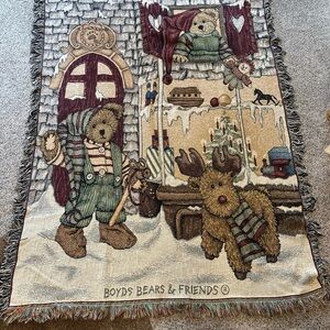 Boyds Bears & Friends Tapestry Blanket